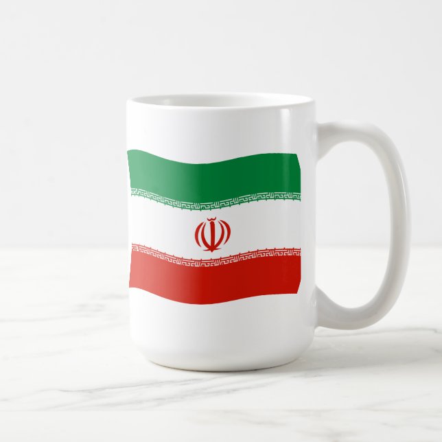 Caneca De Café Irã Flag Mug (Direita)
