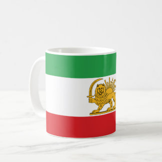 Caneca De Café Iran Flag Lion And Sun Shah of Iran Flag
