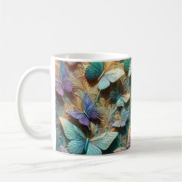 Caneca De Café Iridescent Butterfly Garden Mug