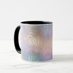 Caneca de Café Iridescente Abstrata Moderna
