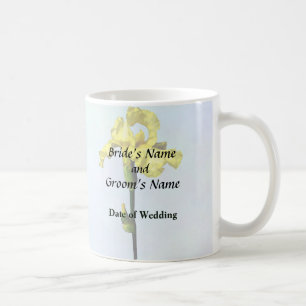 Caneca De Café Iris Amarelos e Suprimentos para Casamento de Bud