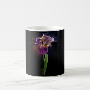 Caneca De Café Íris Floral Abstrata – Arte Floral Elegante