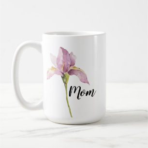 Caneca De Café Iris Floral Mug bonito Roxo para Ela
