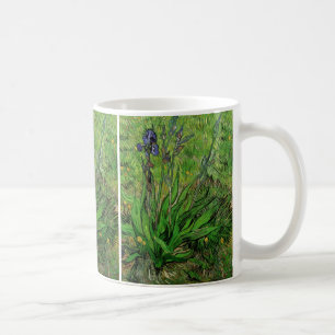 Caneca De Café Íris por Vincent van Gogh, Flores de Jardim Vinta