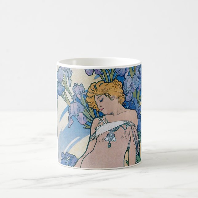 Caneca De Café Íris (Quatro Flores), Alphonse Mucha (Centro)