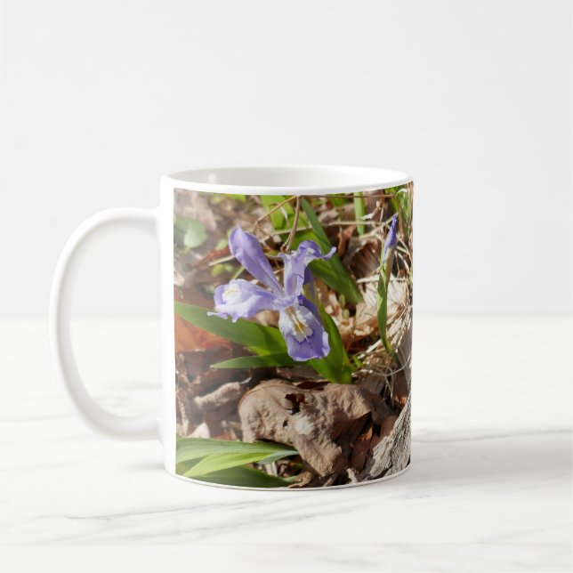 Caneca De Café Irises da Miniatura Selvagem (Esquerda)