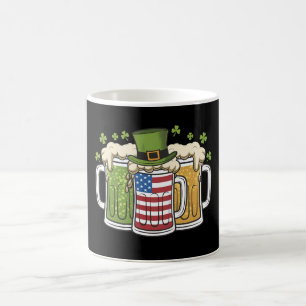 Caneca De Café Irish Beer Ireland USA American Flag de Patrick