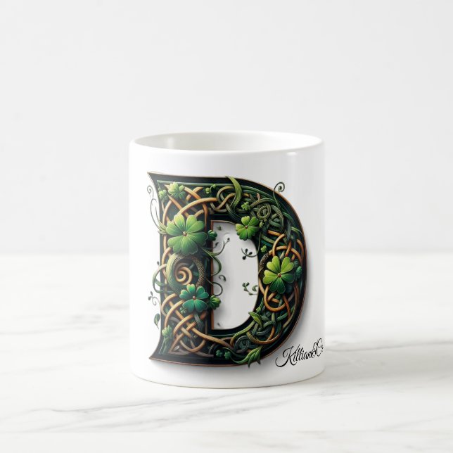 Caneca De Café Irish D Monogram Coffee Mug (Centro)