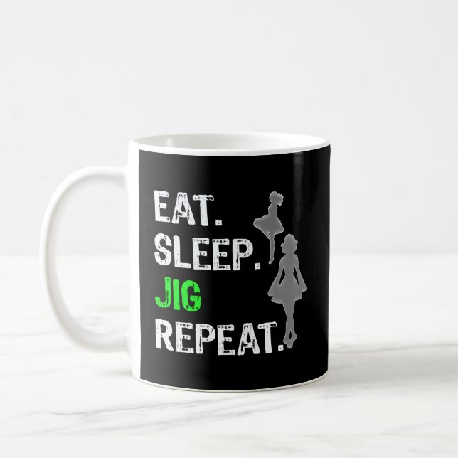 Caneca De Café Irish Dance Coma Sono Jig Repetir (Esquerda)