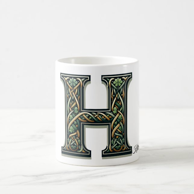 Caneca De Café Irish H Monogram Coffee Mug (Centro)