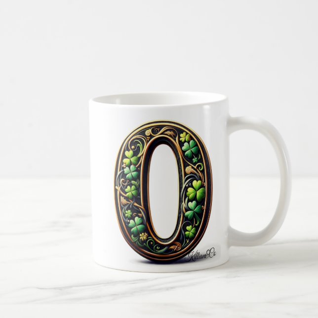 Caneca De Café irish O Monogram Coffee Mug (Direita)