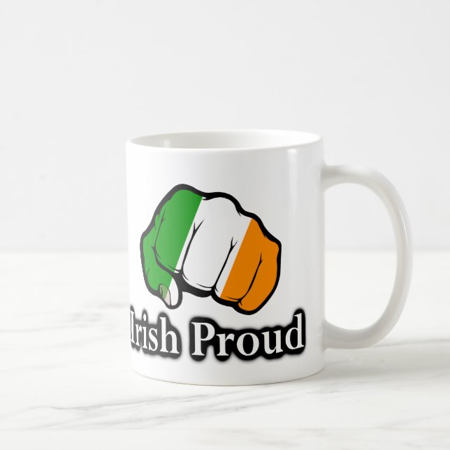 Caneca De Café Irish Orud Flag Fist (Direita)