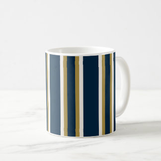 Caneca De Café Irish Polo stripes Blue and Gold 