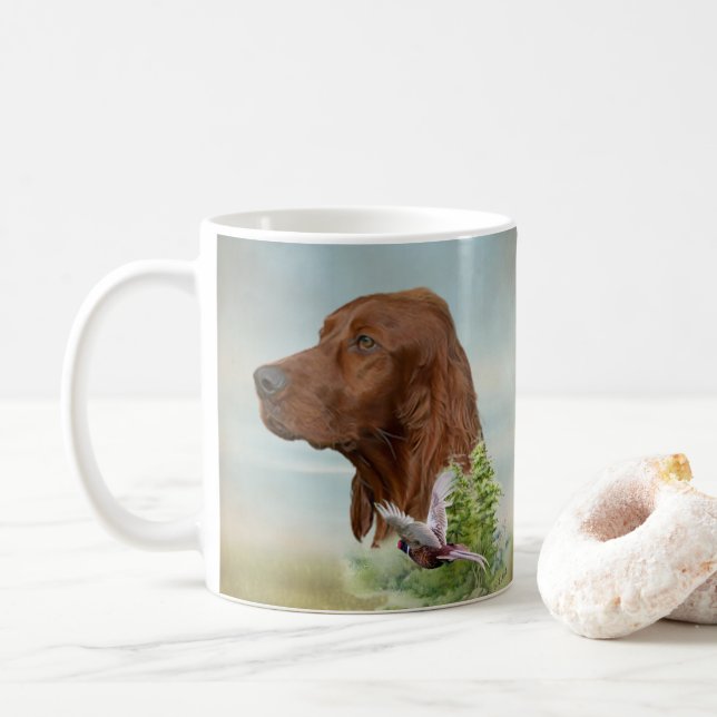 Caneca De Café Irish Setter (Com Donut)
