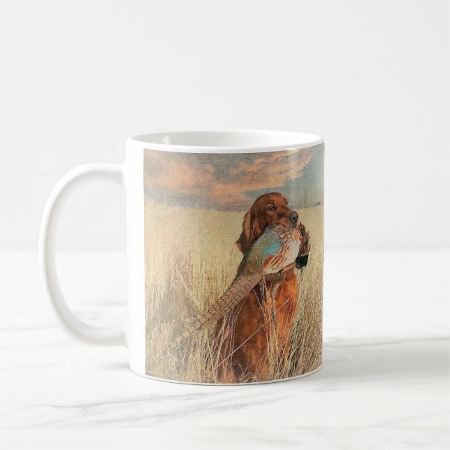 Caneca De Café Irish Setter com faisão (Esquerda)