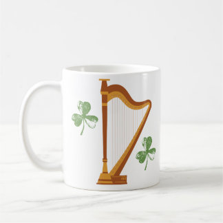 Caneca De Café Irish Shamrock Harp Mug