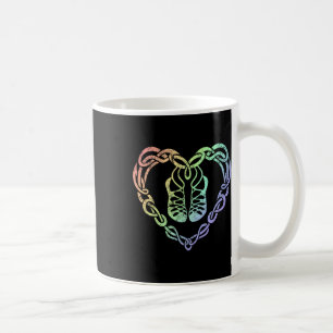 Caneca De Café Irish Step Dancing Celtic Knot Heart