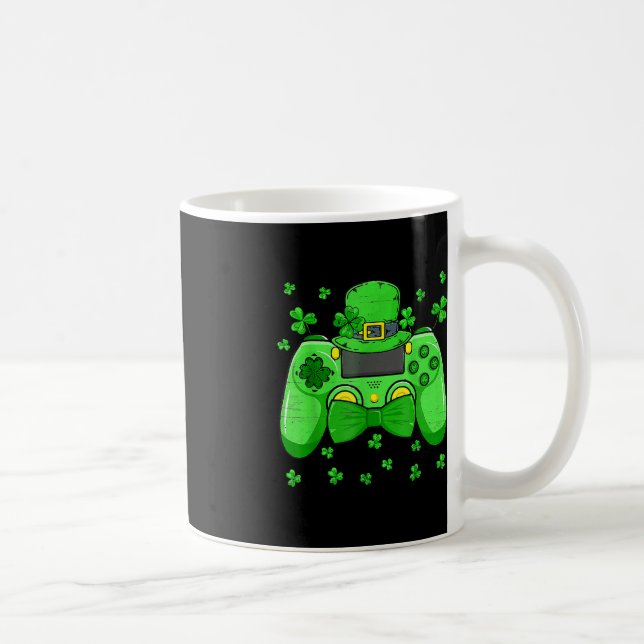 Caneca De Café Irish Video Game Controller Tie St Patricks Da (Direita)