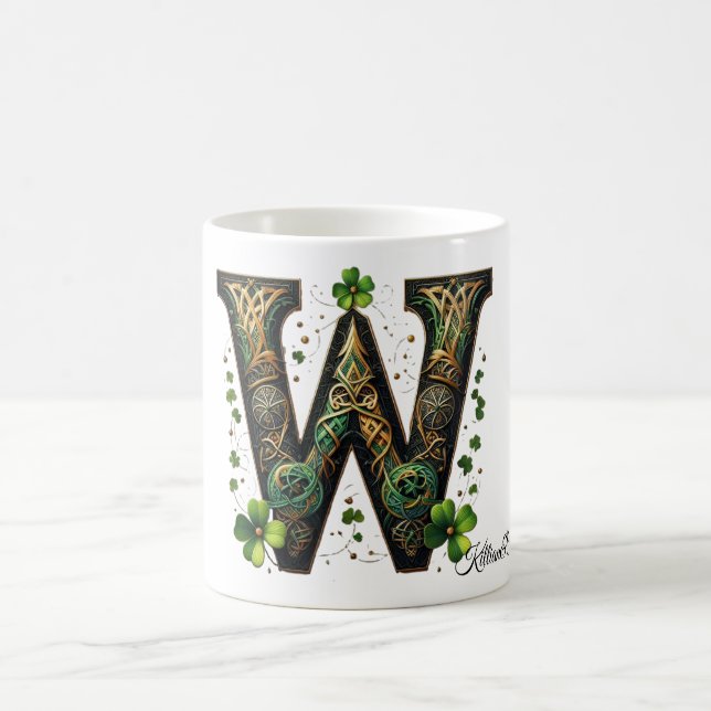 Caneca De Café Irish W Monogram Coffee Mug (Centro)