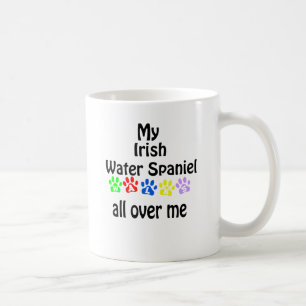 Caneca De Café Irish Water Spaniel Walks Design