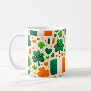 Caneca De Café Irlanda Bandeira Dia de São Patrício Celular Shamr