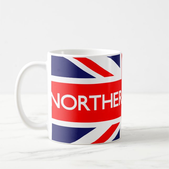Caneca De Café Irlanda do norte sobre a bandeira britânica (Esquerda)