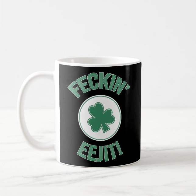 Caneca De Café Irlanda Irlandesa Feckin Eejit Slang (Esquerda)