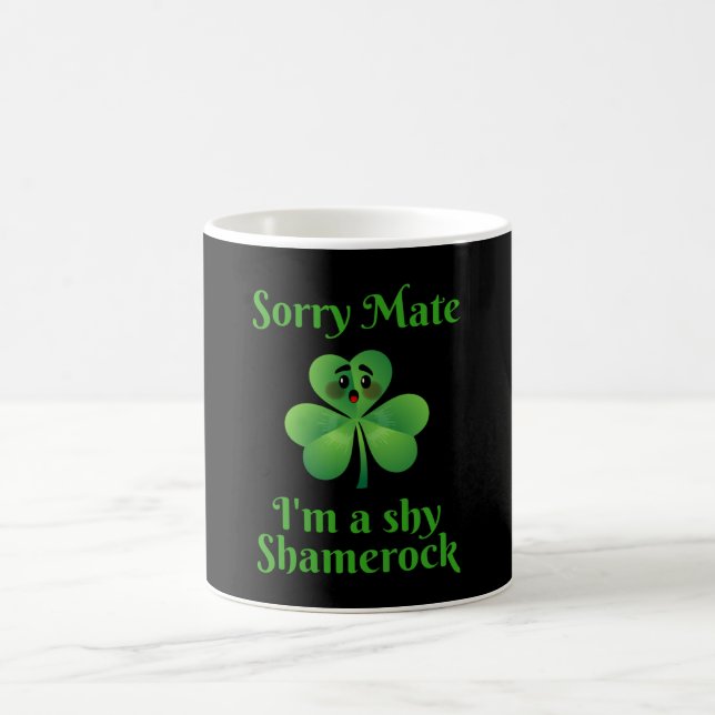 Caneca De Café Irlandês - Desculpe, amigo, sou um Shamrock tímido (Centro)