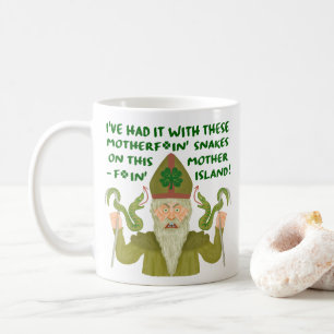 Caneca De Café Irlandês engraçado do verde da piada dos cobras 