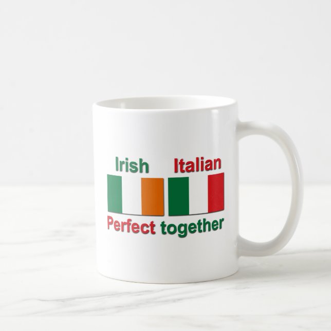 Caneca De Café Irlandês italiano - aperfeiçoe junto! (Direita)