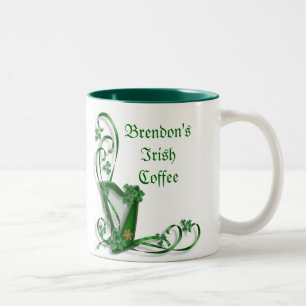 Caneca de café irlandês personalizada
