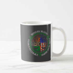 Caneca De Café Irlandês por sangue Americano por nascimento Patri