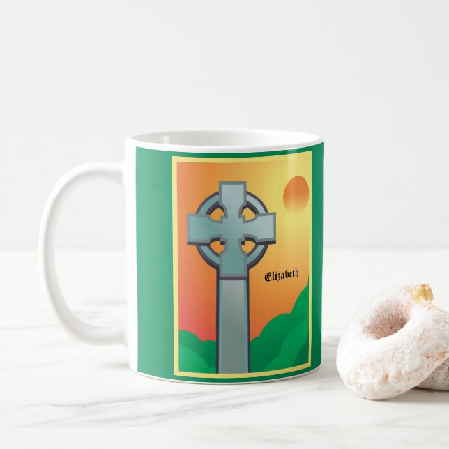 Caneca De Café Irlandeses Bênçãos Cruzados Personalizados (Com Donut)