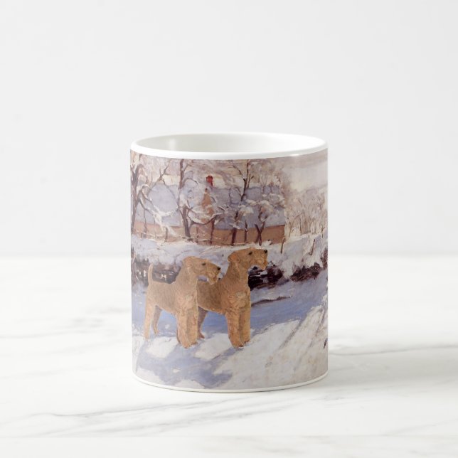 Caneca De Café Irlandeses Terriers no inverno (Centro)
