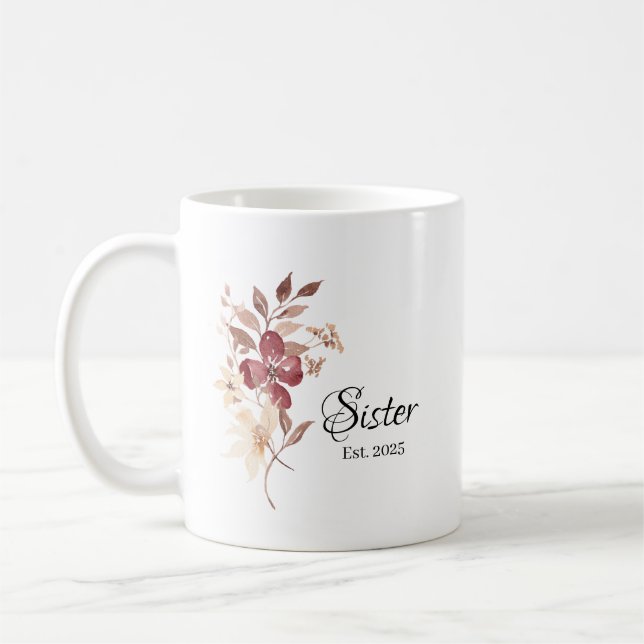 Caneca De Café Irmã Ano de Fundação – Marco da Tia Estabelecida (Esquerda)