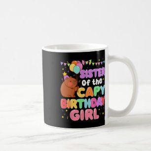Caneca De Café Irmã Da Família Capy Birthday Girl Capybara P