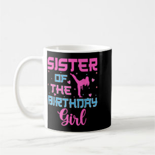 Caneca De Café Irmã da Garota de Aniversário - Taekwondo