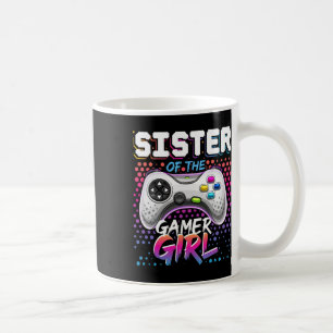 Caneca De Café Irmã Da Garota Gamer Vídeo Game De Aniversário Com