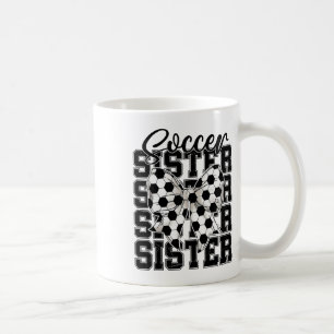 Caneca De Café Irmã de Futebol Coquete Laço Futebol Esporte Futeb