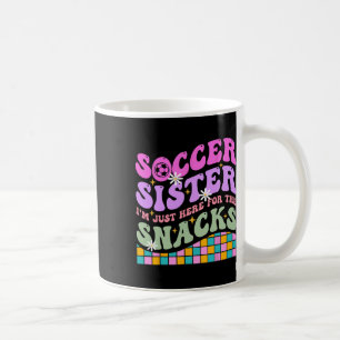 Caneca De Café Irmã de Futebol Groovy Estou Aqui Apenas Para Os L