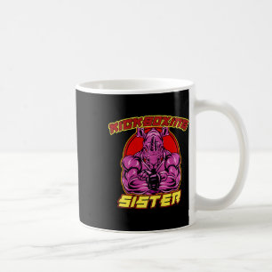 Caneca De Café Irmã de Kickboxing Artes Marciais