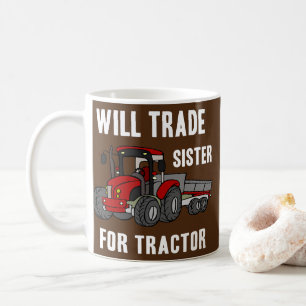 Caneca De Café Irmã de Trator Fazenda Engraçado