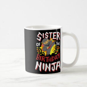 Caneca De Café Irmã Do Aniversário Ninja Karate Kids Parte Do Dia