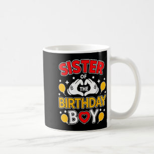 Caneca De Café Irmã Do Menino Do Aniversário Família Combinando P