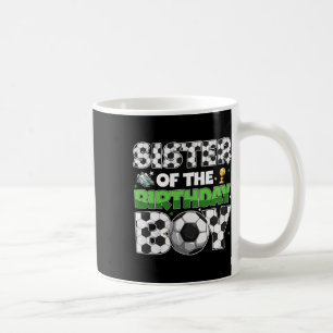 Caneca De Café Irmã Do Menino Do Aniversário Festa De Futebol Fam