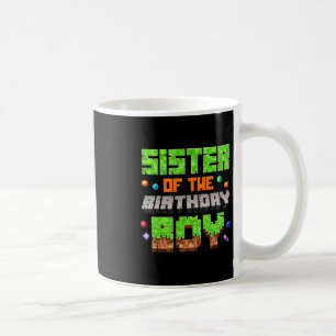 Caneca De Café Irmã do Menino do Aniversário Pixel Jogo de Vídeo 