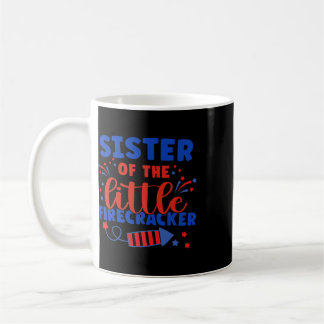 Caneca De Café Irmã Do Pequeno Fogos De Artifício Quatro De Julho