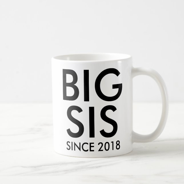 Caneca De Café Irmã Grande Mug | Nova gravidez personalizada (Direita)