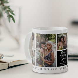 Caneca De Café Irmã Mais Querida de Sempre 7 Colagem de Fotos