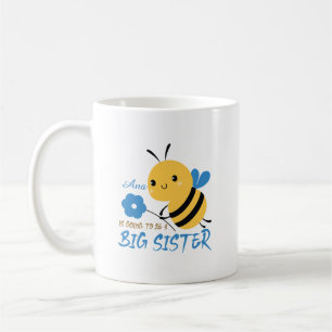 Caneca de Café Irmã Mais Velha Abelha Fofa Nome Pe